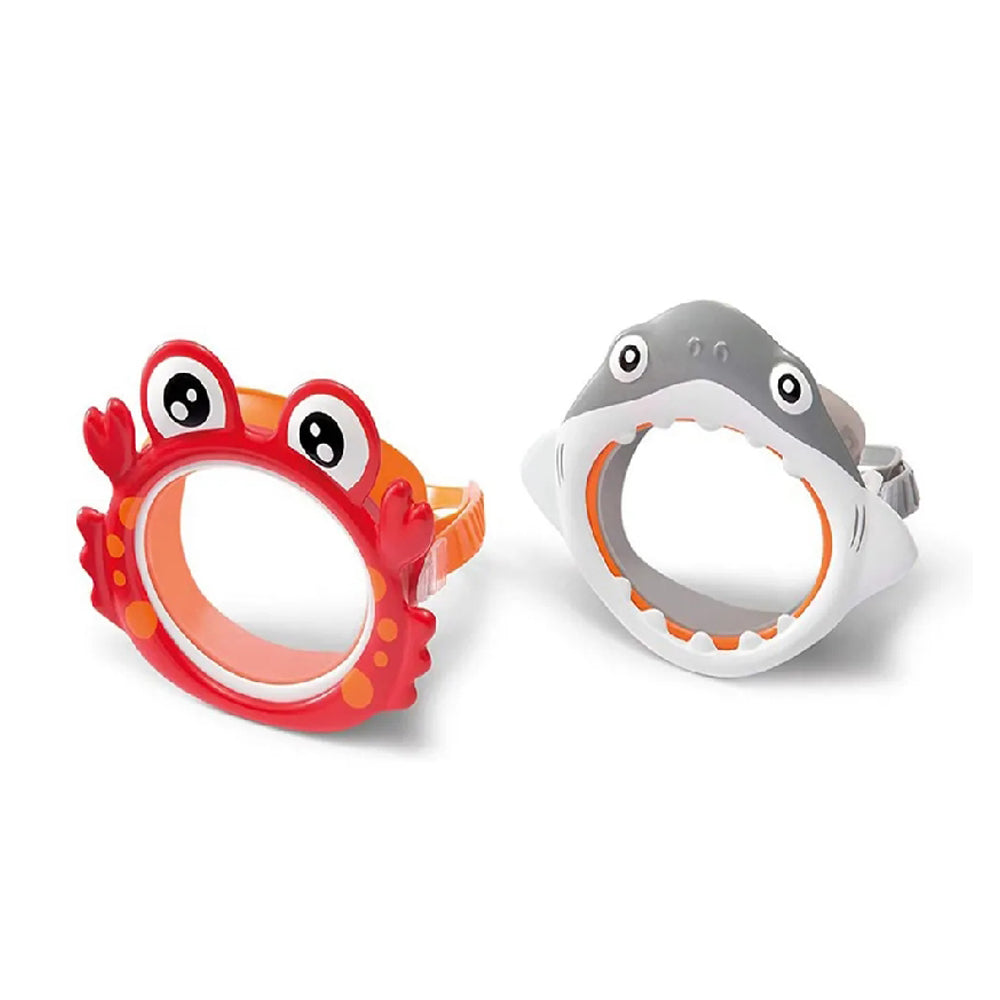 INTEX Fun Face Swim Masks (2-Pack) – Whimsical Animal and Character Themed Goggles for Kids