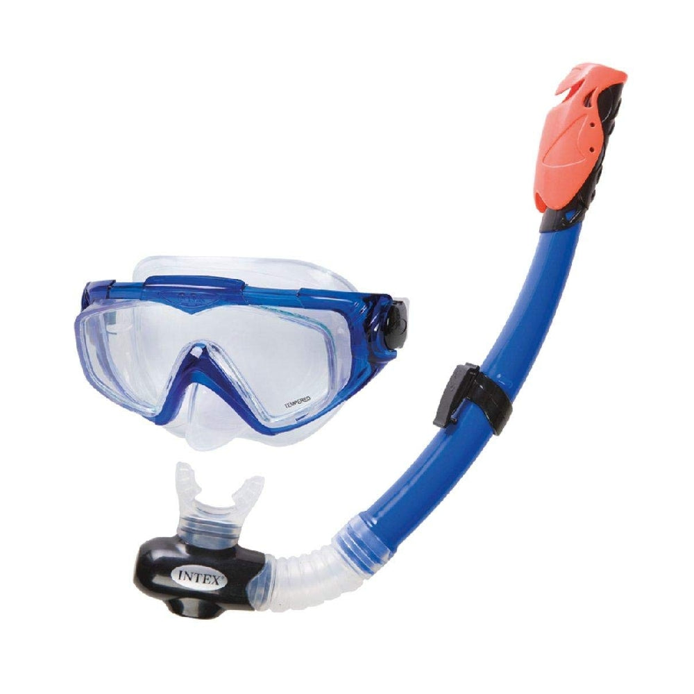 INTEX Silicone Aqua Sport Swim Set – Professional Grade Mask, Snorkel, and Fin Set for Adults (13+)