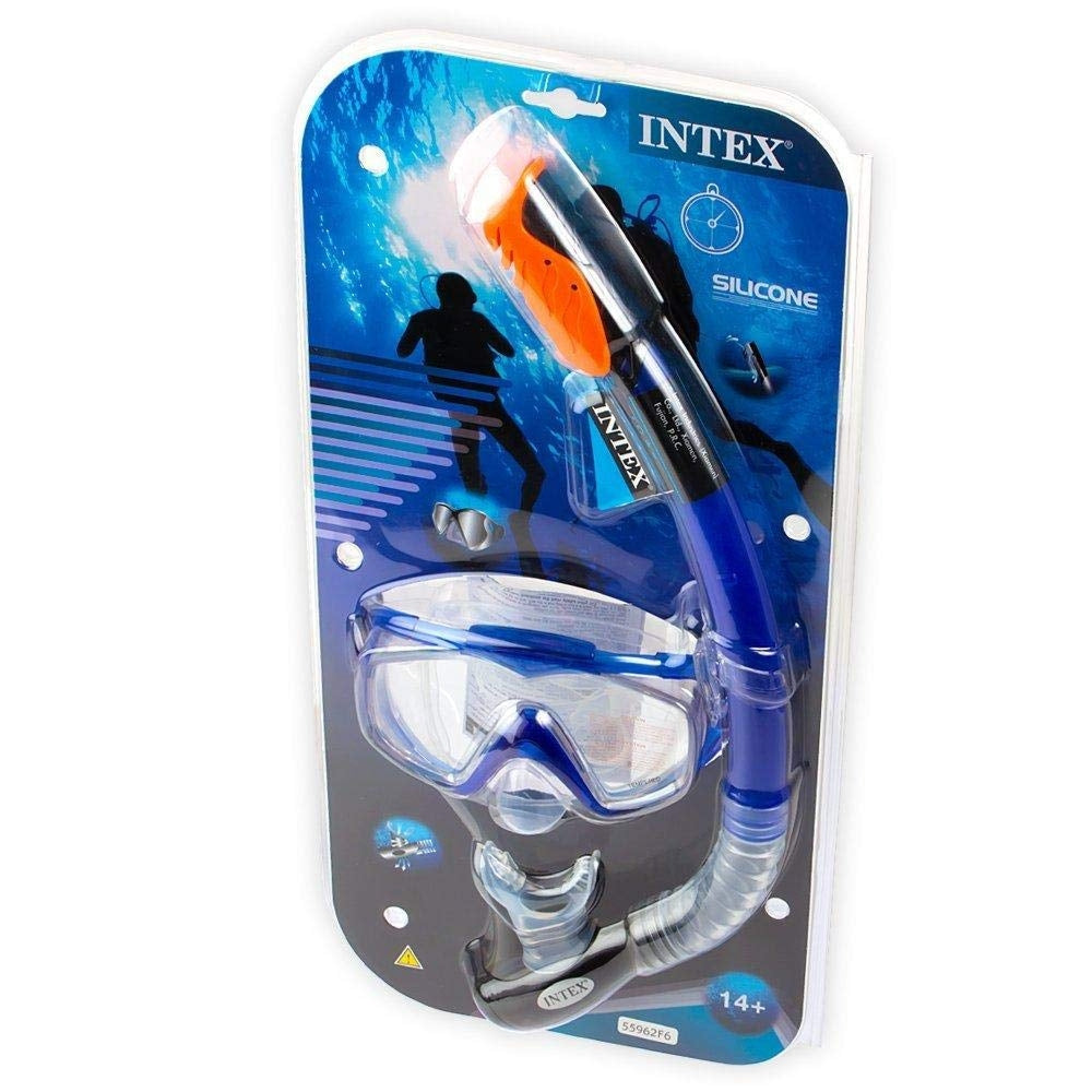 INTEX Silicone Aqua Sport Swim Set – Professional Grade Mask, Snorkel, and Fin Set for Adults (13+) - Image 3
