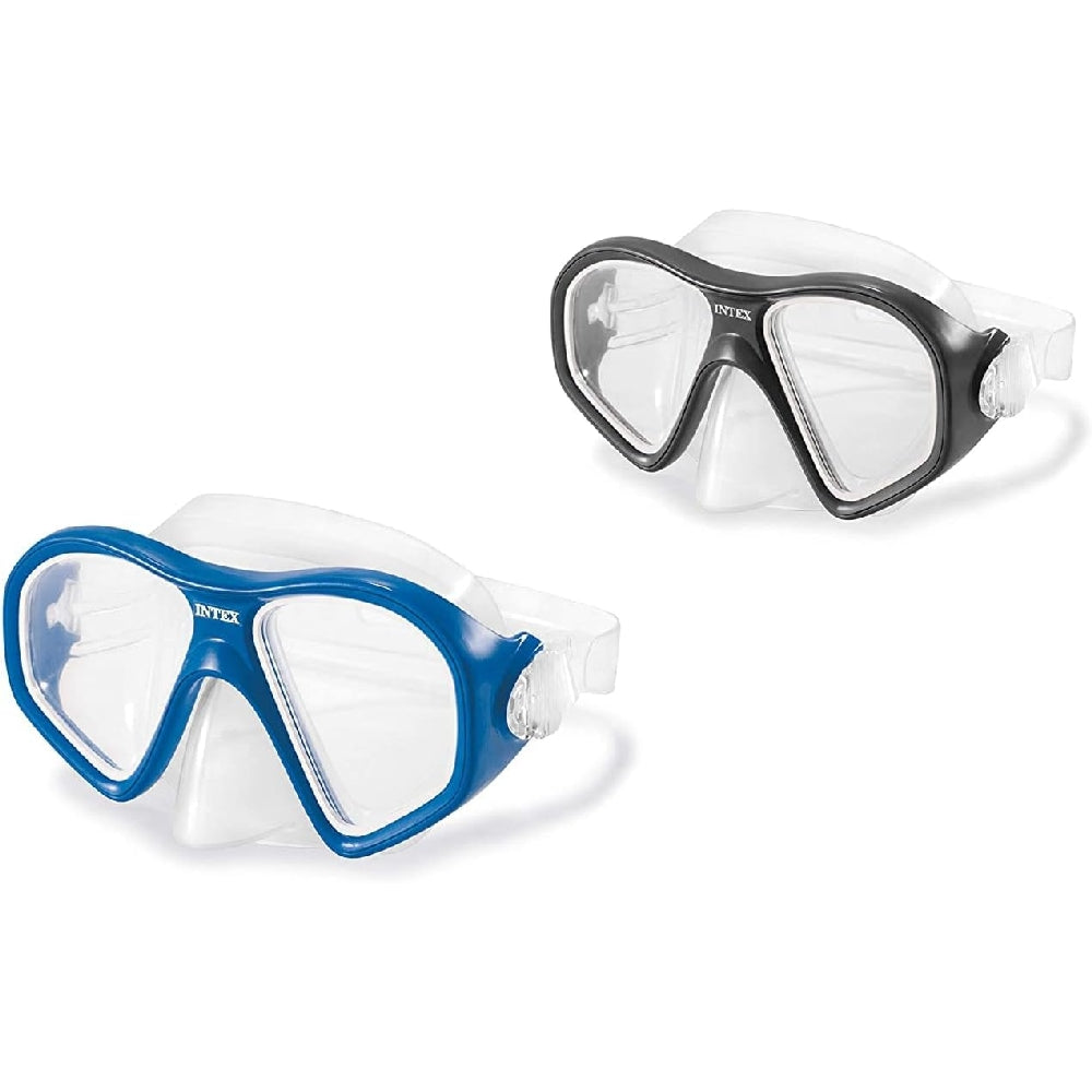 INTEX Reef Rider Pro Swim Masks (2-Pack) – Adult-Sized Panoramic Diving Masks with UV Protection
