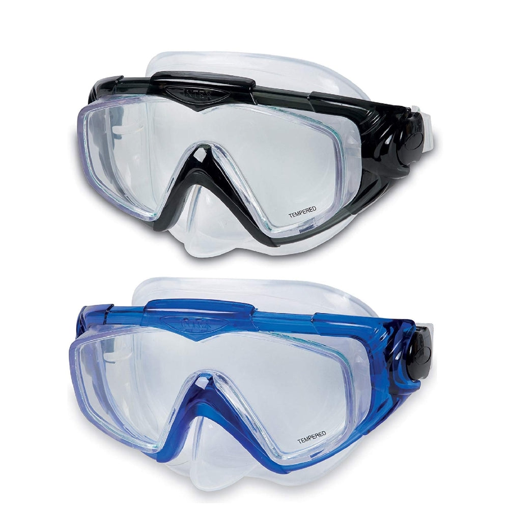 INTEX Aqua Sport Masks (2-Pack) – Wide-Vision Panoramic Swim Masks with Soft Hypoallergenic Gaskets