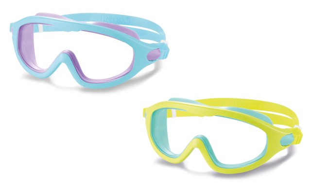 INTEX Kids Wide-View Swim Masks (2-Pack) – Leak-Proof Silicone Gasket & Impact Resistant Lenses