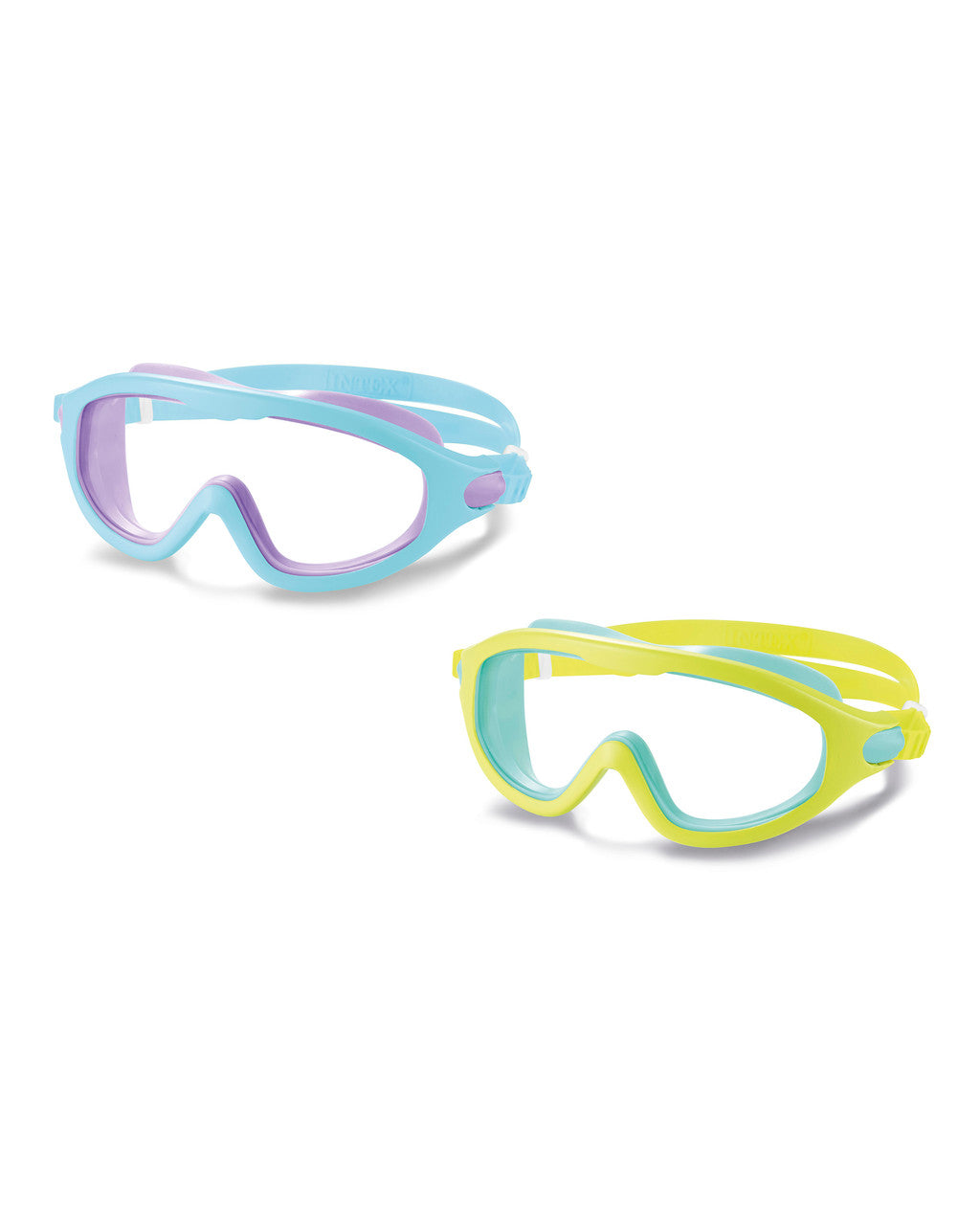 INTEX Kids Panoramic Swim Mask & Snorkel Set – Wide-Vision Diving Mask with Splash-Guard Snorkel