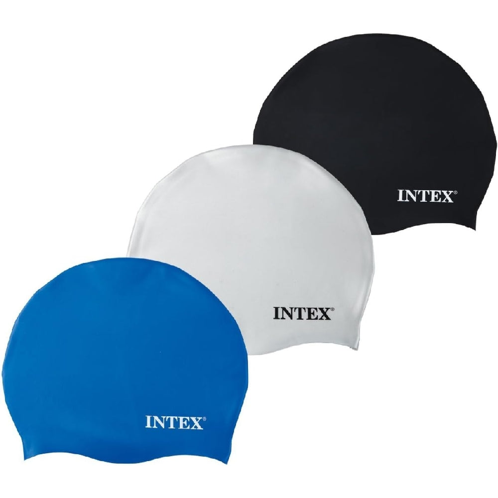 INTEX Silicone Swim Cap – Single High-Stretch Tear-Resistant Cap to Protect Hair from Chlorine