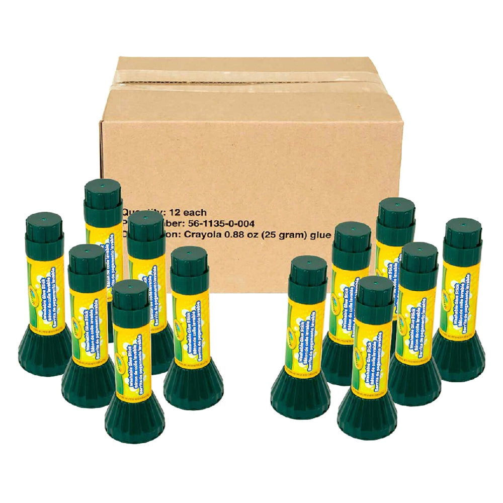 CRAYOLA LLC Crayola 0.88 oz. Washable Glue Sticks Unisex, 3+ Years, Pack of 12