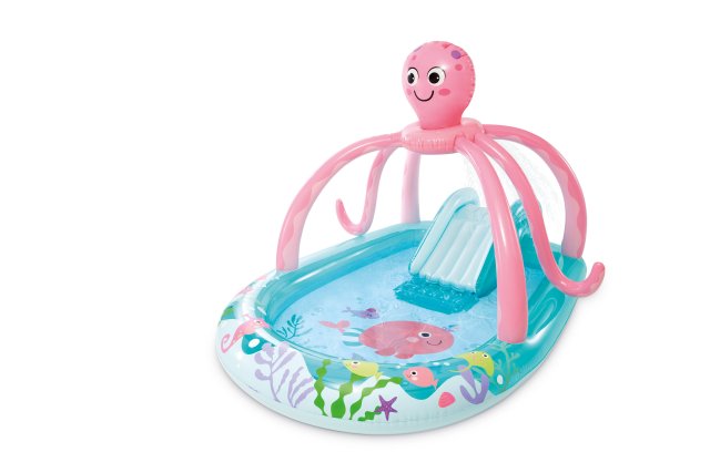 INTEX Friendly Octopus Inflatable Play Center – Splash Pool with Built-in Sprayer & Ring Toss Game - Image 3