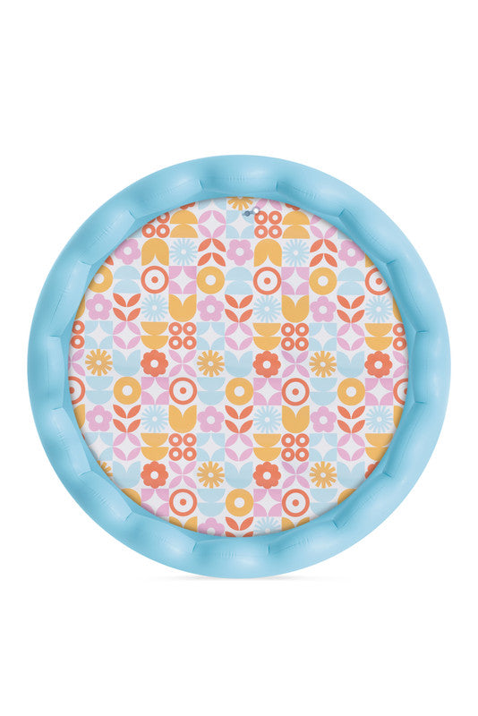 INTEX Wavy Edge Inflatable Family Pool – Unique Contoured Design Backyard Splash Pool with Repair Patch - Image 2