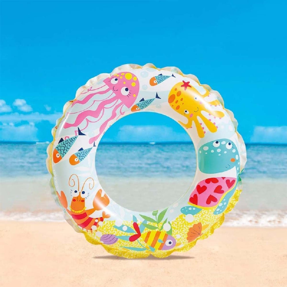 INTEX Under The Sea Swim Ring – Vibrant Marine Life Graphic Inflatable Tube for Backyard Pools - Image 2