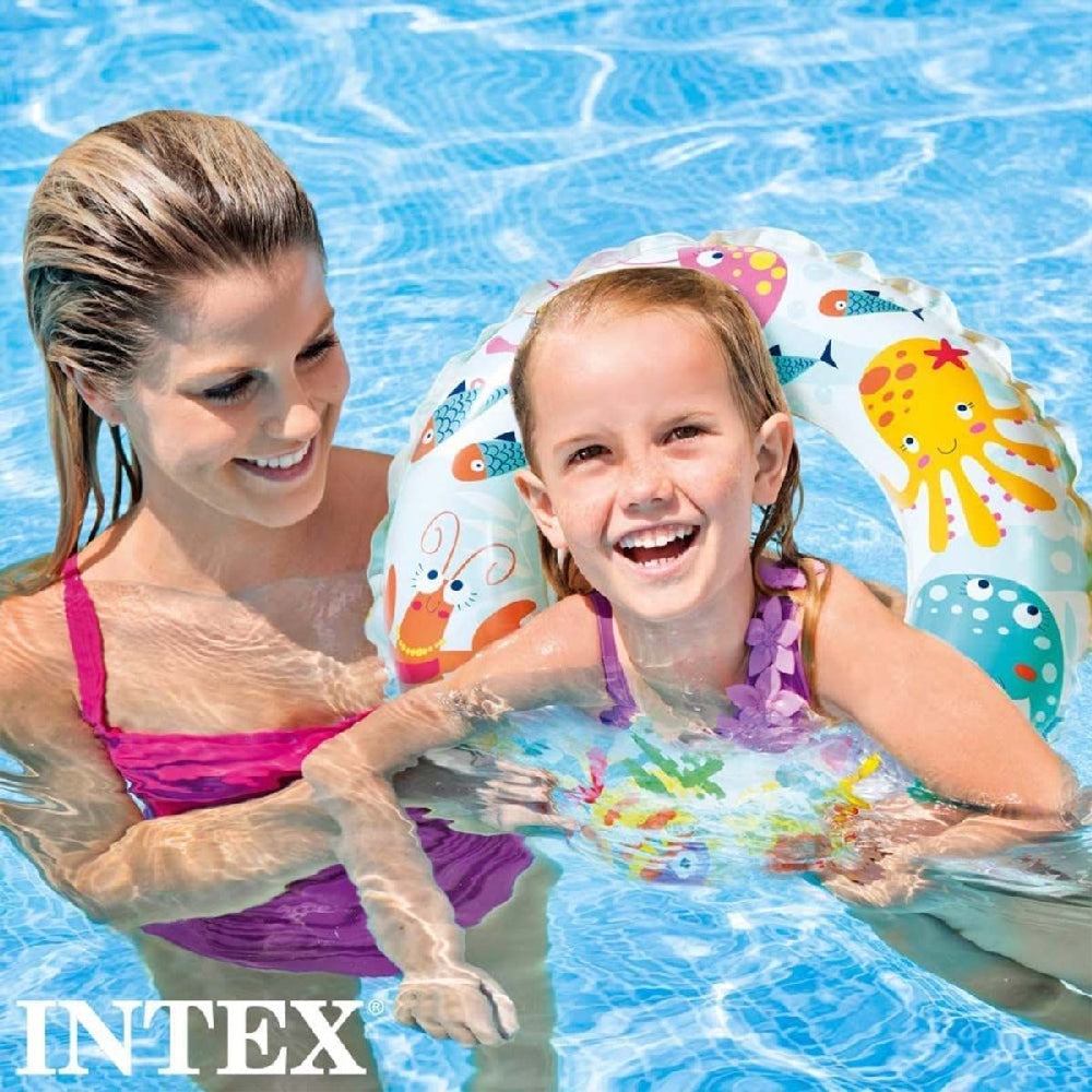 INTEX Under The Sea Swim Ring – Vibrant Marine Life Graphic Inflatable Tube for Backyard Pools - Image 3