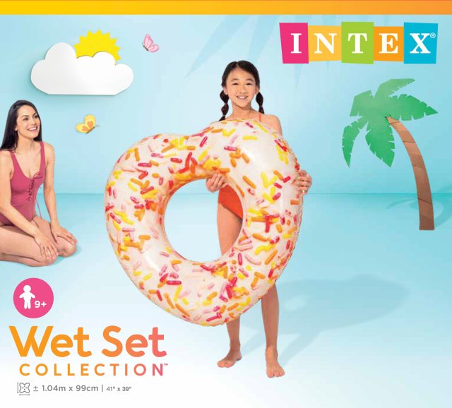 INTEX Sprinkle Donut Heart Inflatable Tube – Heart-Shaped Fashion Pool Float for Teens and Adults - Image 3