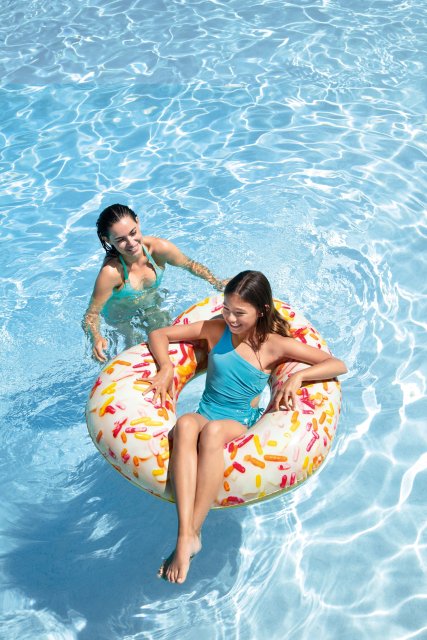 INTEX Sprinkle Donut Heart Inflatable Tube – Heart-Shaped Fashion Pool Float for Teens and Adults - Image 2