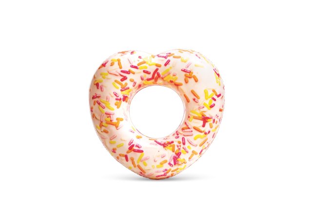 INTEX Sprinkle Donut Heart Inflatable Tube – Heart-Shaped Fashion Pool Float for Teens and Adults