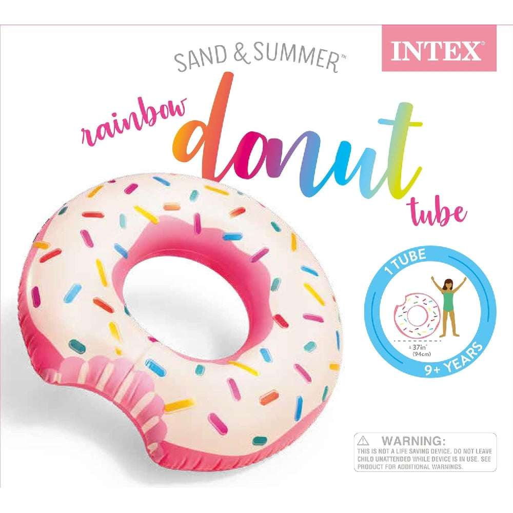 INTEX Realistic Chocolate Donut Tube – Oversized "Foodie" Fashion Swim Ring for Pool and Beach - Image 3