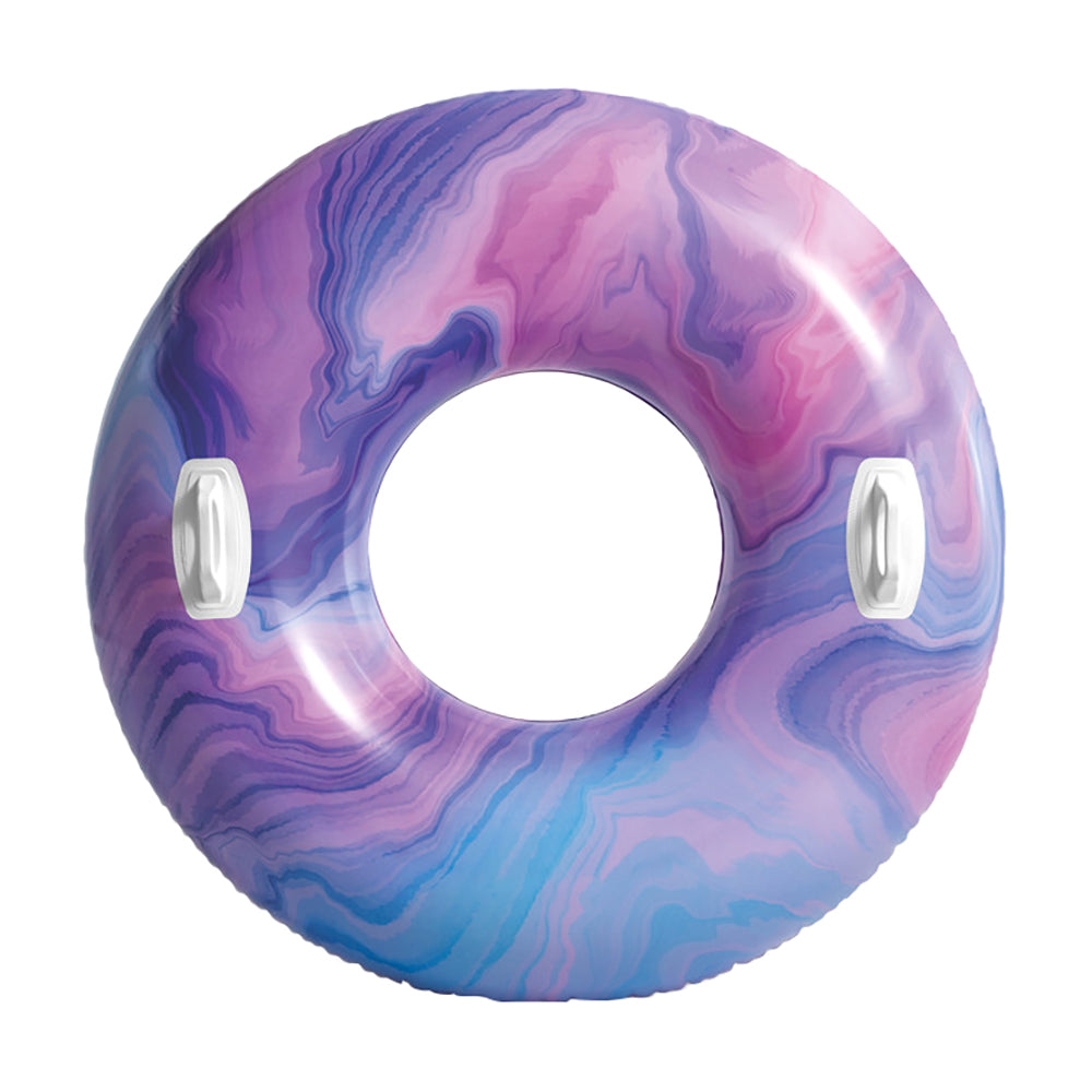 INTEX Waves of Nature Inflatable Tubes – High-Detail Printed Swim Rings with Heavy-Duty Stability Handles
