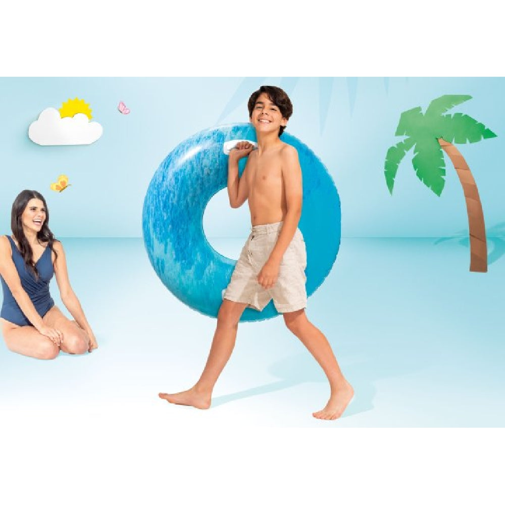 INTEX Waves of Nature Inflatable Tubes – High-Detail Printed Swim Rings with Heavy-Duty Stability Handles - Image 3