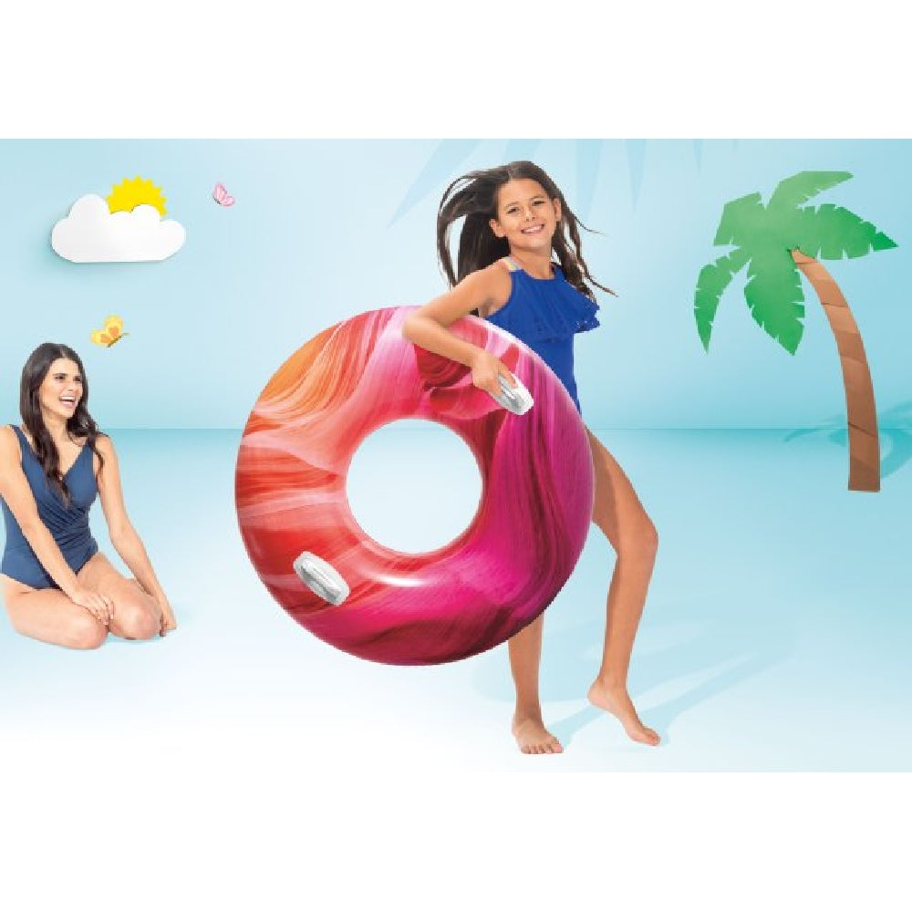 INTEX Waves of Nature Inflatable Tubes – High-Detail Printed Swim Rings with Heavy-Duty Stability Handles - Image 6