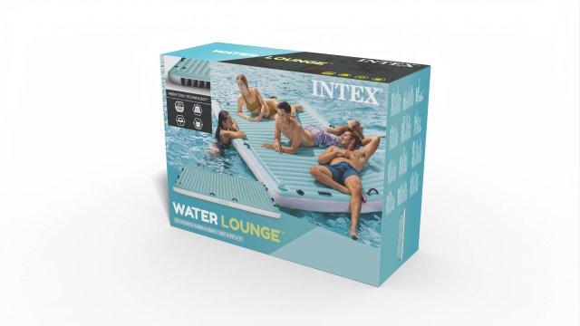 INTEX Premium Inflatable Floating Water Lounge – Lake & Pool Recliner with Backrest & Cup Holders (Unisex) - Image 4