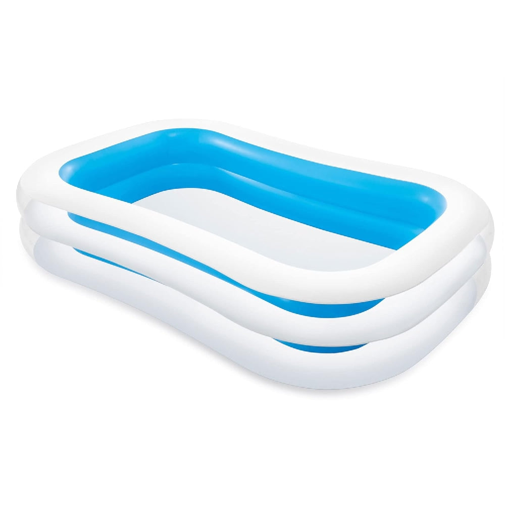 INTEX 8.5ft Family Swim Center Inflatable Pool – Two-Ring Deluxe Construction for Reliable Backyard Play