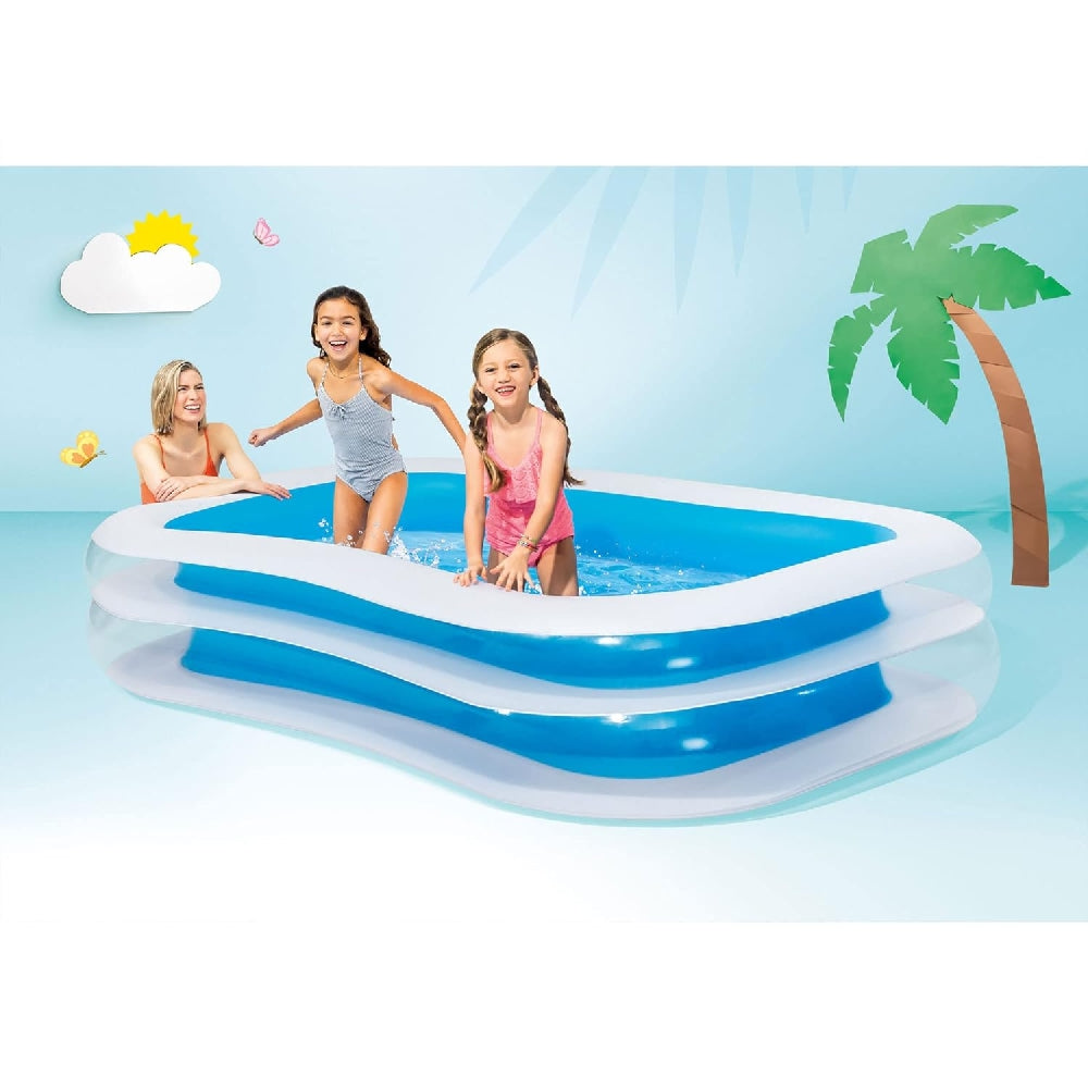 INTEX 8.5ft Family Swim Center Inflatable Pool – Two-Ring Deluxe Construction for Reliable Backyard Play - Image 2