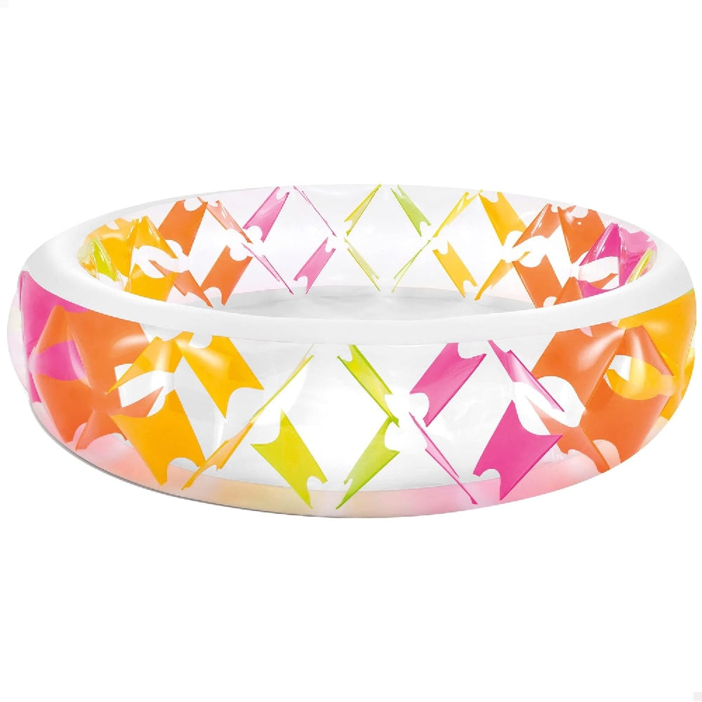 INTEX 90in Pinwheel Swim Center Pool – Unique Colorful Geometric Design Backyard Splash Pool for Kids - Image 2