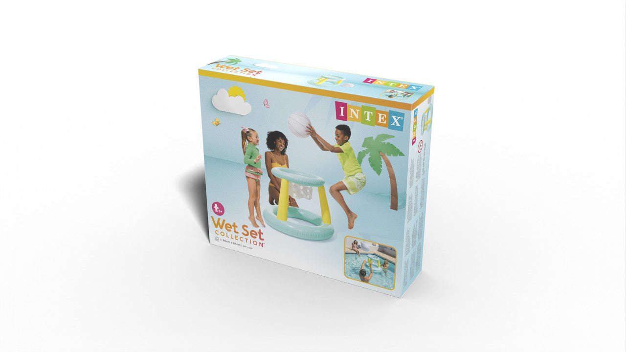 INTEX Mega Floating Inflatable Hoop – Jumbo Basketball Pool Game Includes Floating Net & Inflatable Ball - Image 4