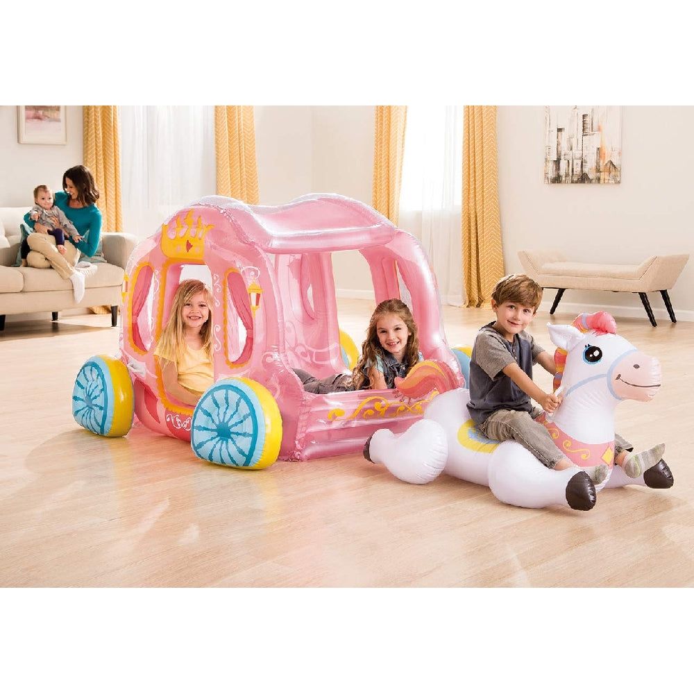 INTEX Inflatable Princess Carriage – Magical Play Center with Horse and Carriage for Indoor/Outdoor Play - Image 2