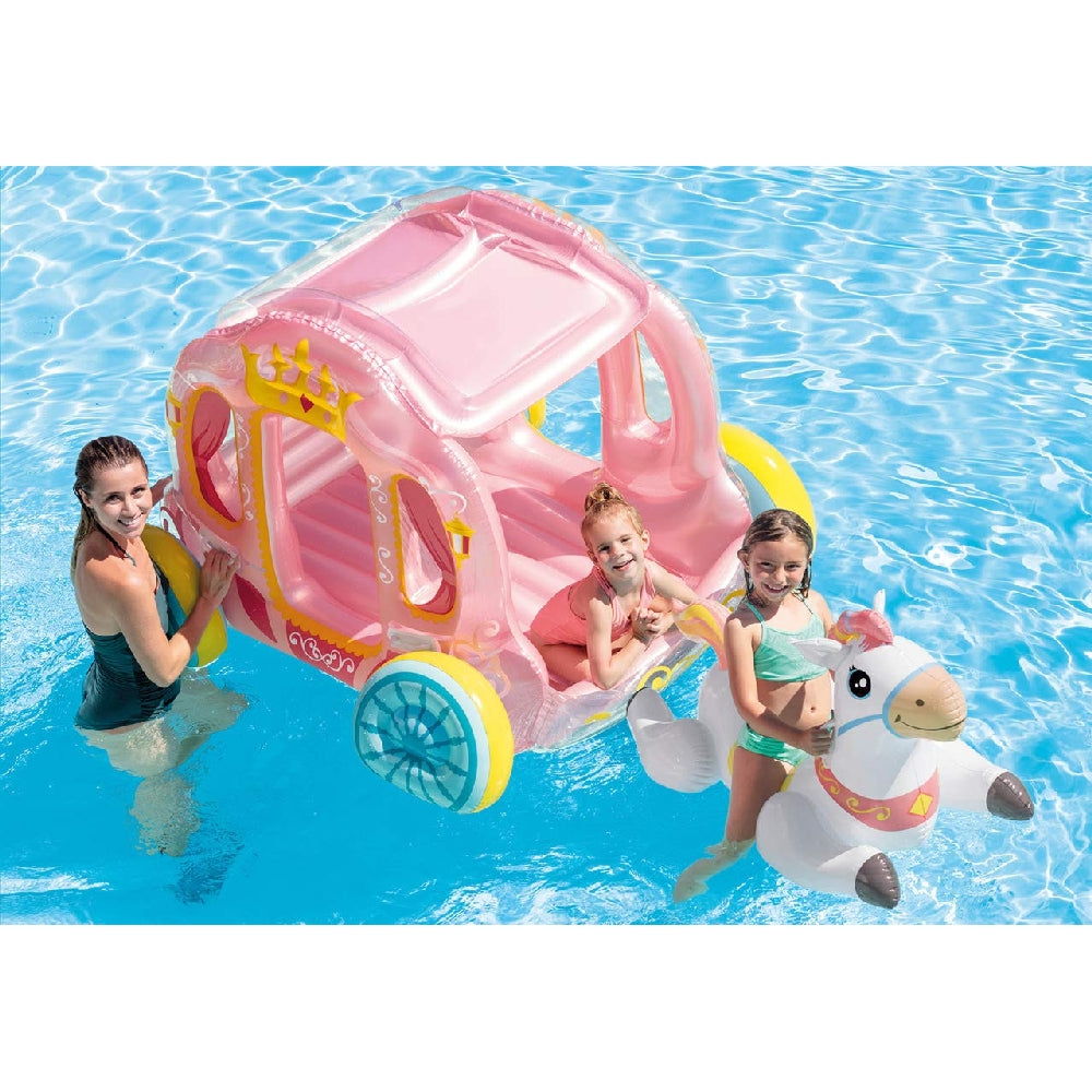 INTEX Inflatable Princess Carriage – Magical Play Center with Horse and Carriage for Indoor/Outdoor Play - Image 3