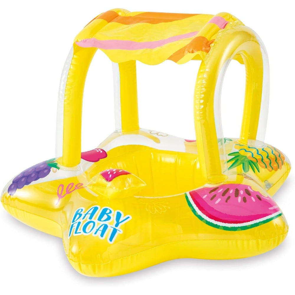 INTEX Kiddie Float Inflatable Baby Seat – Secure Diaper-Style Leg Holes and Large Stability Ring