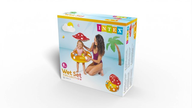 INTEX Mushroom Baby Kiddie Float – Inflatable Toddler Swim Seat with Built-in Toadstool Sunshade - Image 4