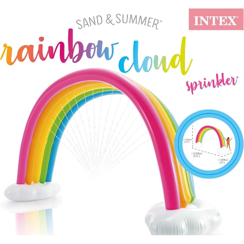 INTEX Giant Inflatable Rainbow Cloud Water Sprinkler – Outdoor Summer Backyard Cooling Toy for Kids - Image 3