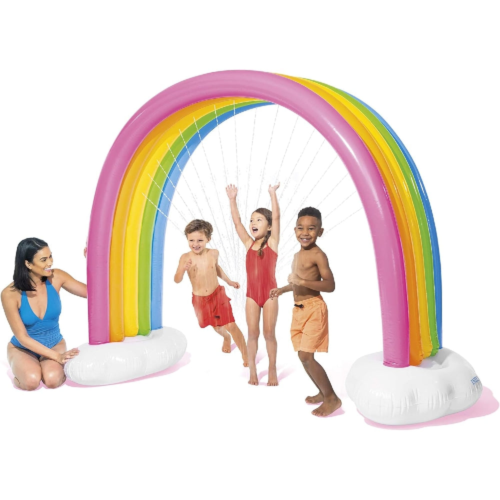 INTEX Giant Inflatable Rainbow Cloud Water Sprinkler – Outdoor Summer Backyard Cooling Toy for Kids - Image 6