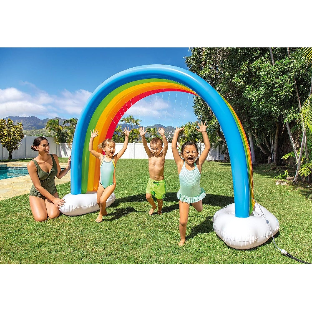INTEX Giant Inflatable Rainbow Cloud Water Sprinkler – Outdoor Summer Backyard Cooling Toy for Kids - Image 7