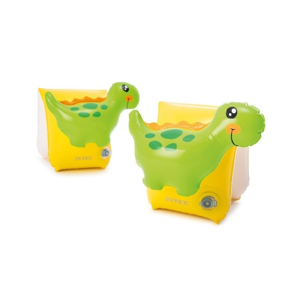 INTEX Dinosaur Swim Arm Bands – Prehistoric Graphic Inflatable Water Wings for Toddler Safety