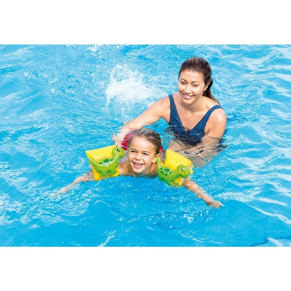 INTEX Dinosaur Swim Arm Bands – Prehistoric Graphic Inflatable Water Wings for Toddler Safety - Image 4