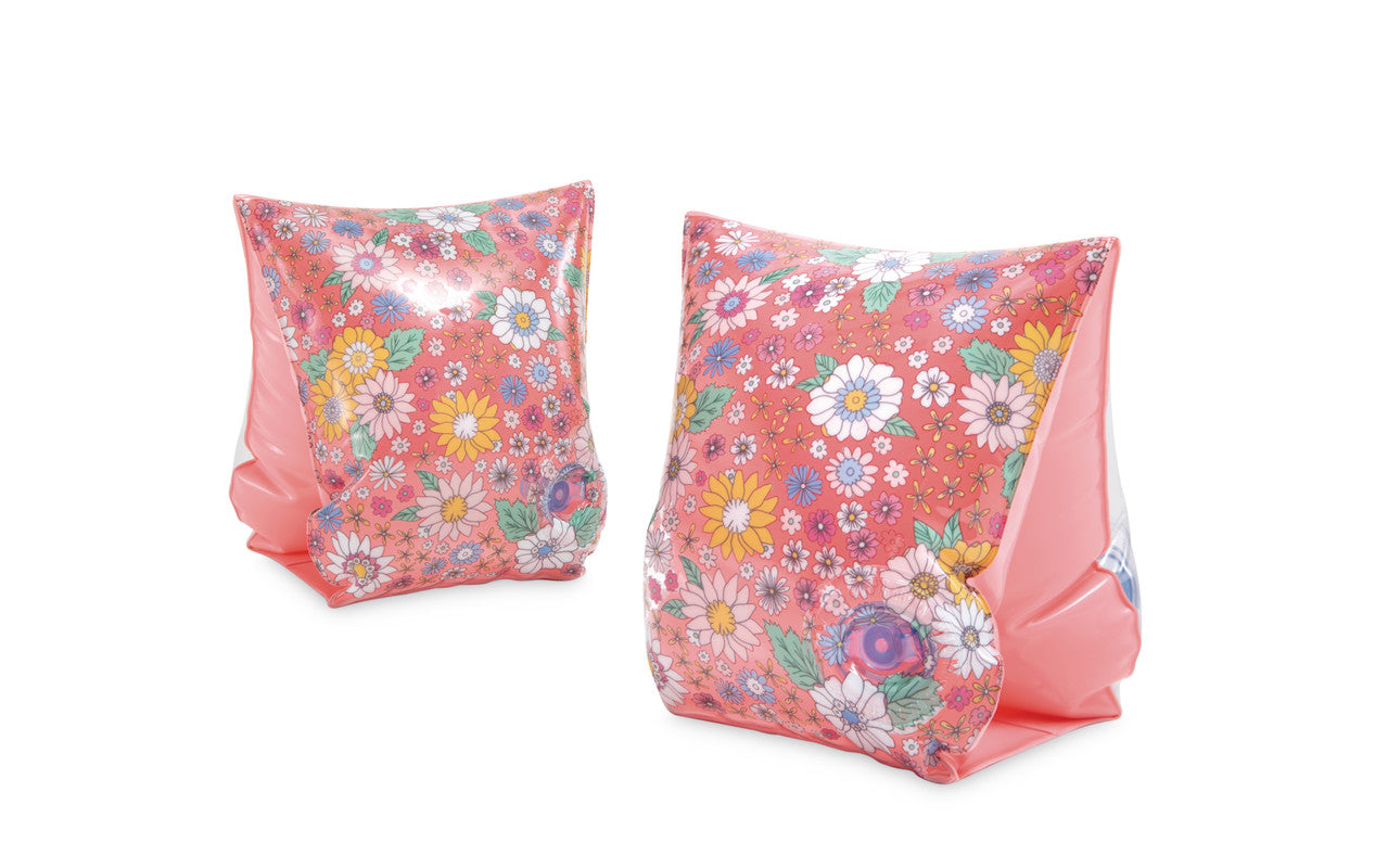 INTEX Sweet Blossom Arm Bands – Floral Print Inflatable Safety Sleeves for Preschool Swimmers