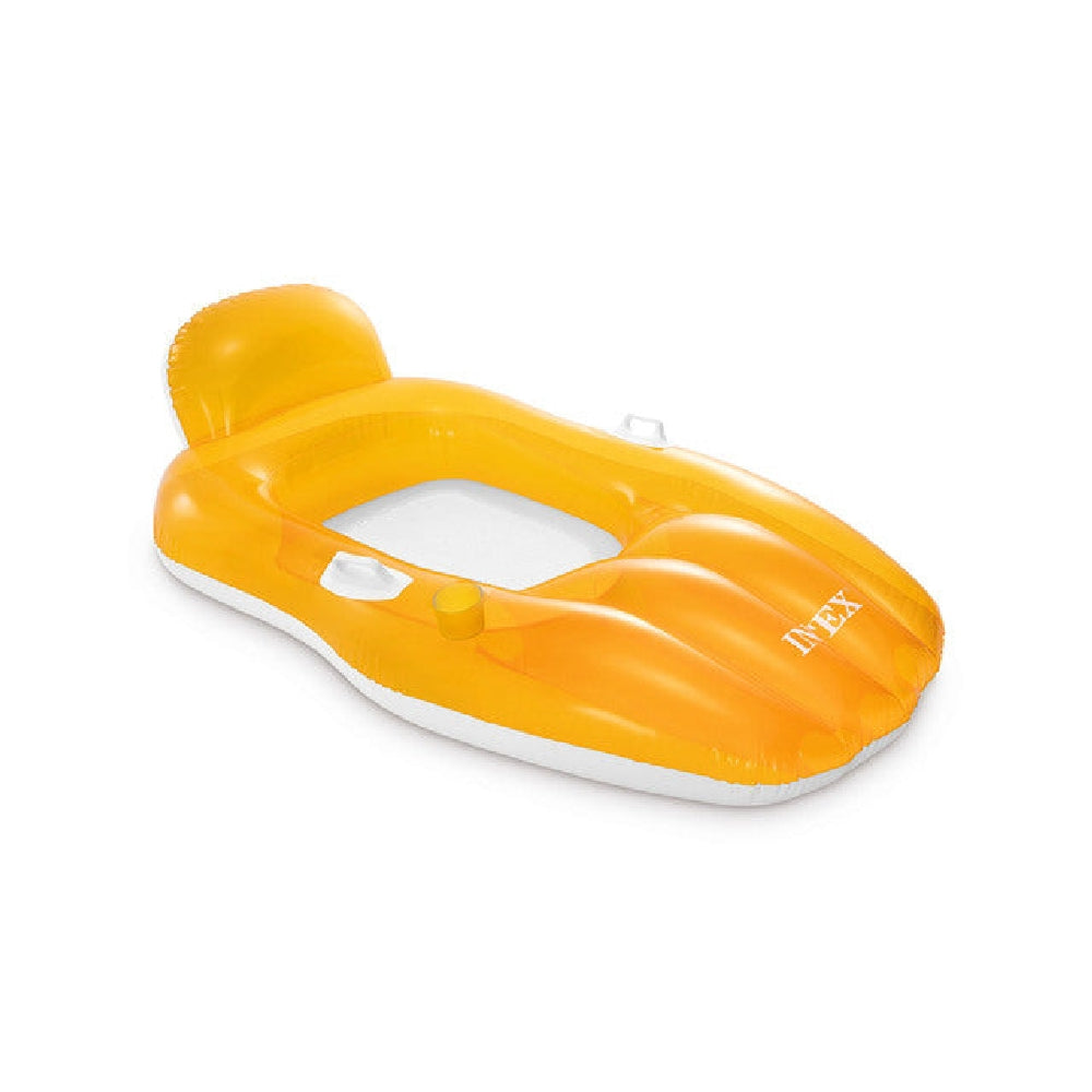 INTEX Chill and Float Inflatable Water Lounge – Adult-Sized Lake Tube with Backrest and Cup Holders - Image 2