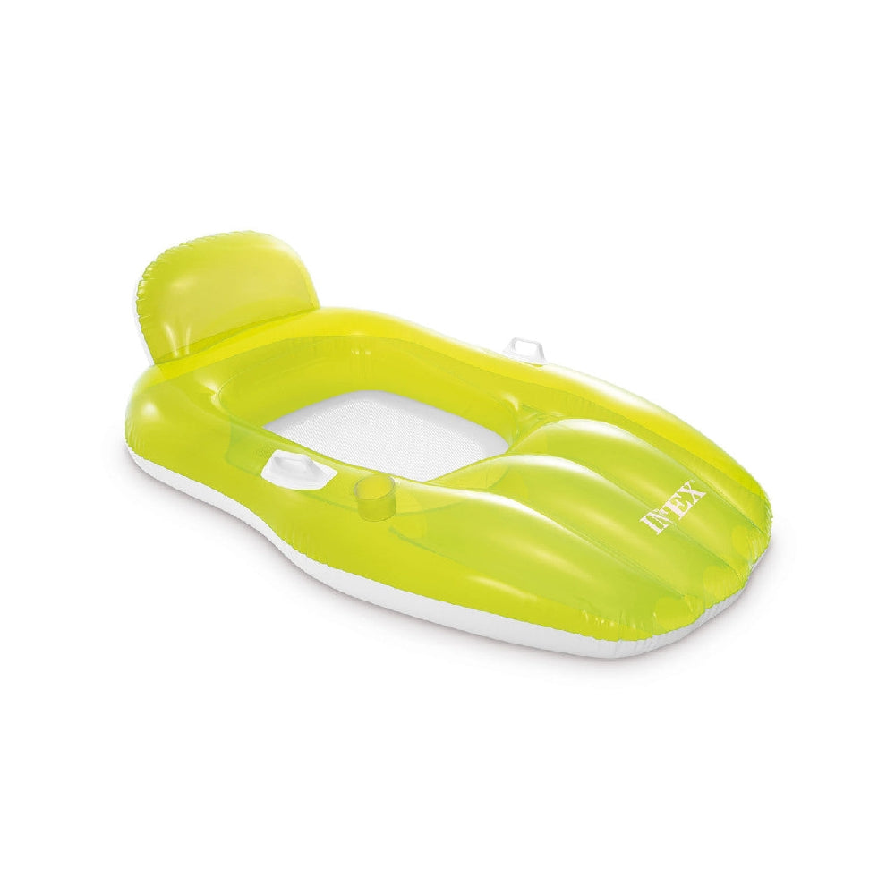 INTEX Chill and Float Inflatable Water Lounge – Adult-Sized Lake Tube with Backrest and Cup Holders - Image 3