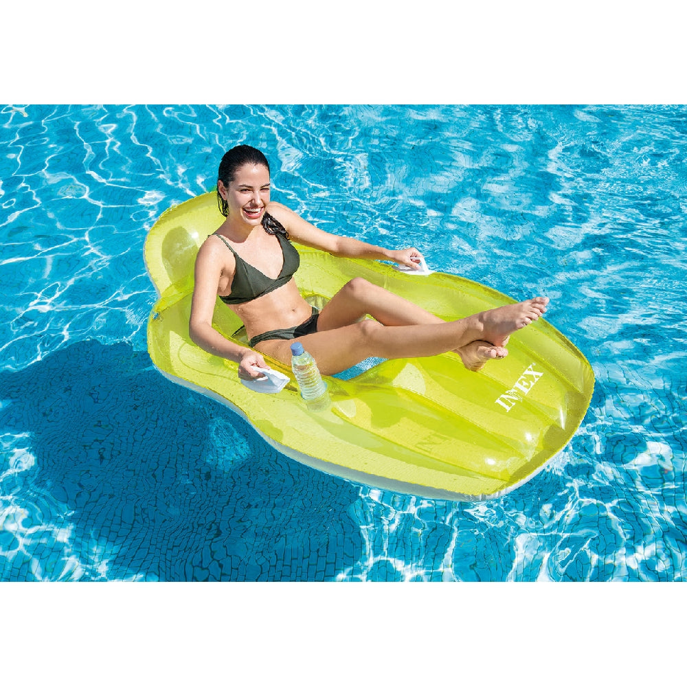 INTEX Chill and Float Inflatable Water Lounge – Adult-Sized Lake Tube with Backrest and Cup Holders - Image 5