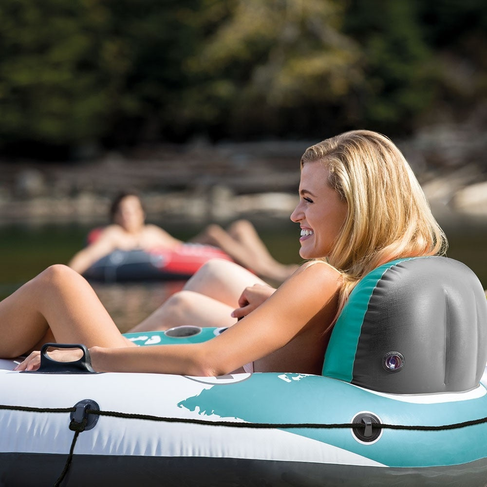 INTEX Aqua River Run 1 Inflatable Tube – Professional Grade Water Lounge with Mesh Bottom & Headrest - Image 4