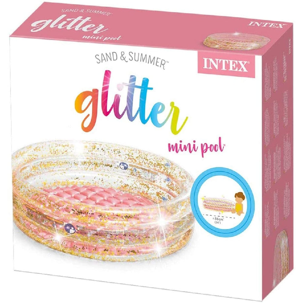 INTEX Glitter Mini Inflatable Baby Pool – Sparkling Gold/Silver Padded Bottom Splash Pool for Infants - Image 5