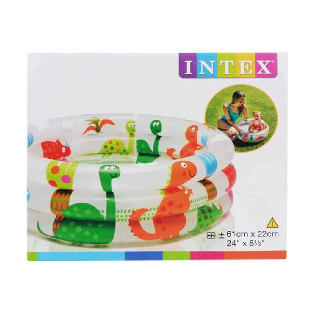 INTEX Dinosaur 3-Ring Inflatable Pool – Prehistoric Themed Wading Pool for Toddlers - Image 2