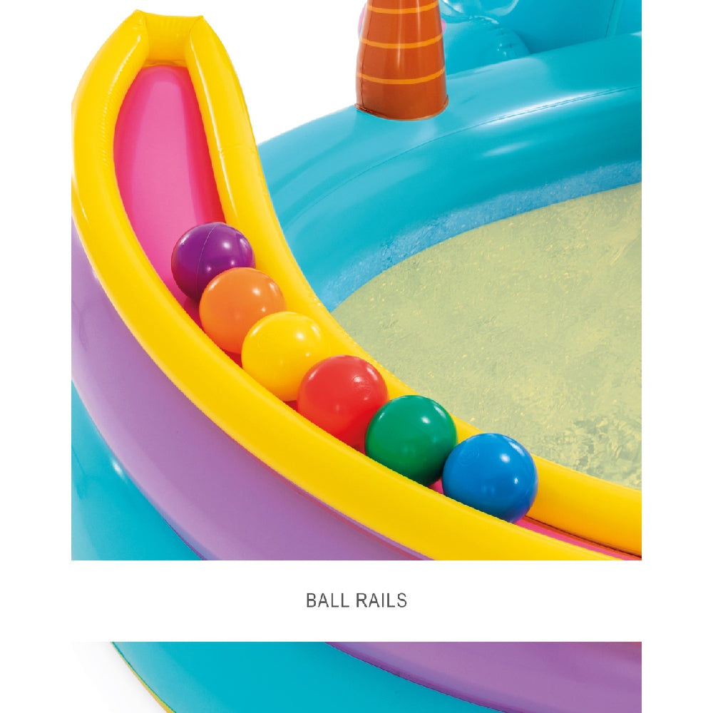 INTEX Dinoland Inflatable Water Play Center – Large Backyard Splash Pad with Slide & Dino Hoops - Image 7