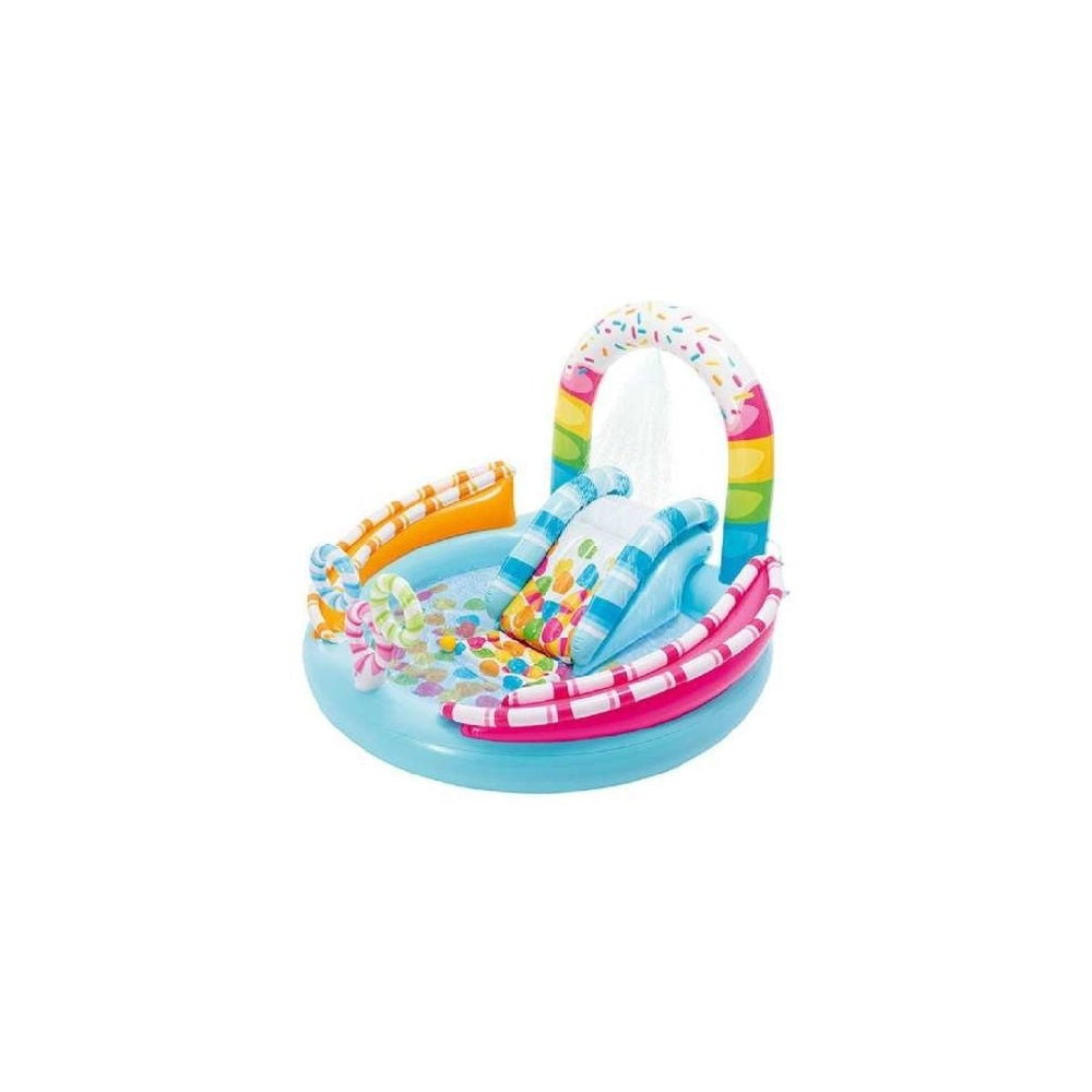 INTEX Candy Fun Inflatable Play Center – Vibrant Water Splash Pad with Slide & Sweets-Themed Inflatables - Image 3