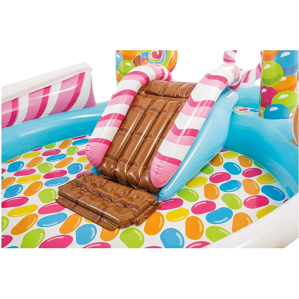 INTEX Candy Zone Inflatable Play Center – Giant Gingerbread Water Park with Slide, Rails & Candy Ball Game - Image 3