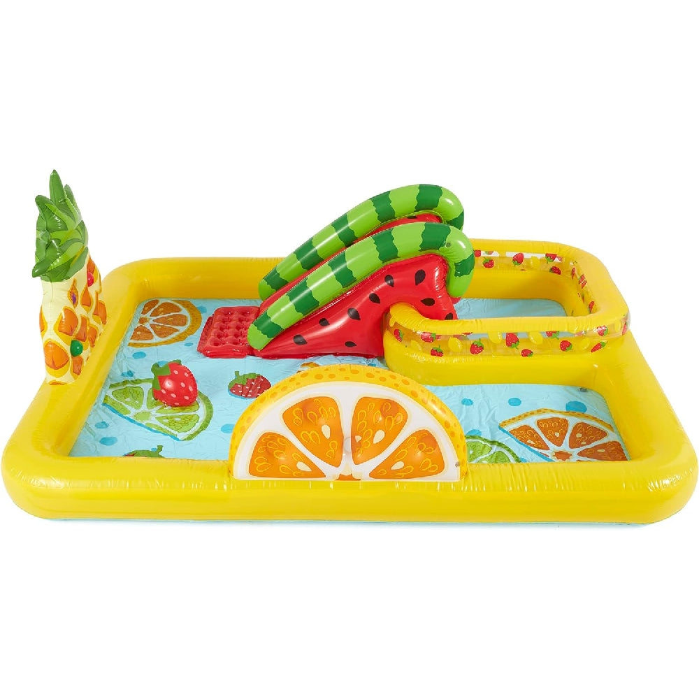 INTEX Fun'N Fruity Inflatable Water Play Center – Dual Pool Splash Pad with Pineapple Slide & Watermelon Sprayer - Image 2