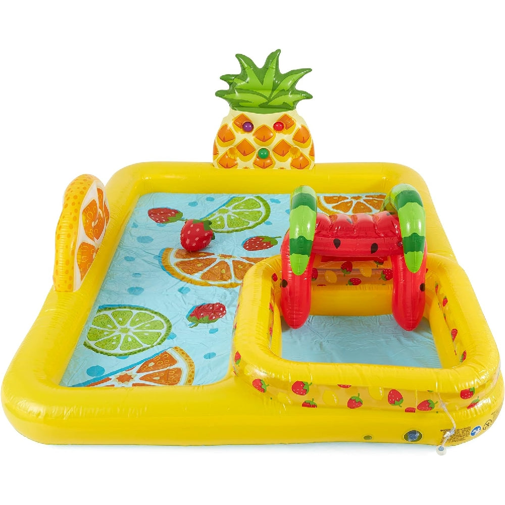 INTEX Fun'N Fruity Inflatable Water Play Center – Dual Pool Splash Pad with Pineapple Slide & Watermelon Sprayer - Image 3