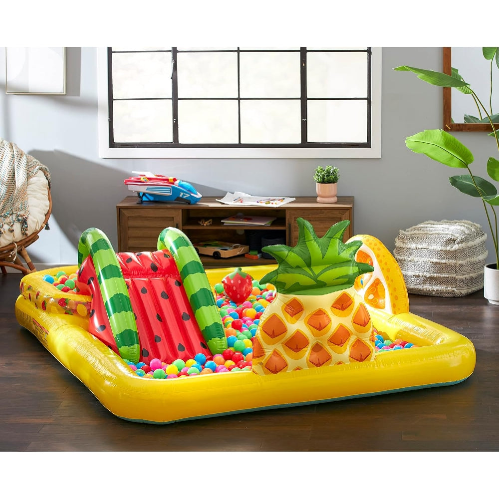 INTEX Fun'N Fruity Inflatable Water Play Center – Dual Pool Splash Pad with Pineapple Slide & Watermelon Sprayer - Image 4