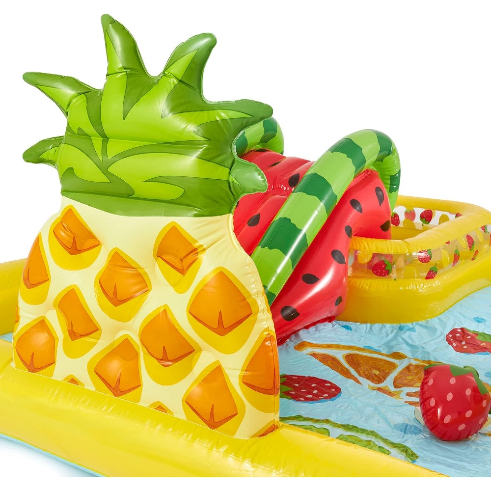 INTEX Fun'N Fruity Inflatable Water Play Center – Dual Pool Splash Pad with Pineapple Slide & Watermelon Sprayer - Image 5
