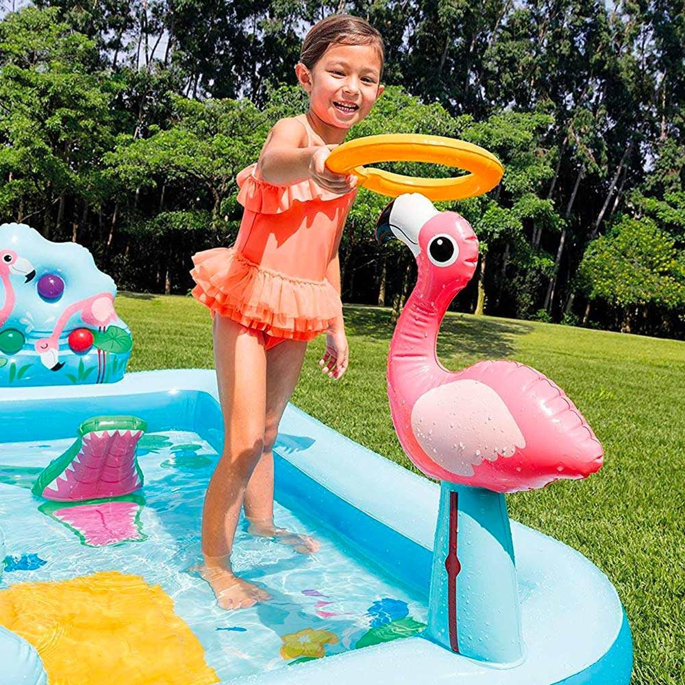 INTEX Jungle Adventures Inflatable Play Center – Double Pool Water Park with Slide & Interactive Toys - Image 4