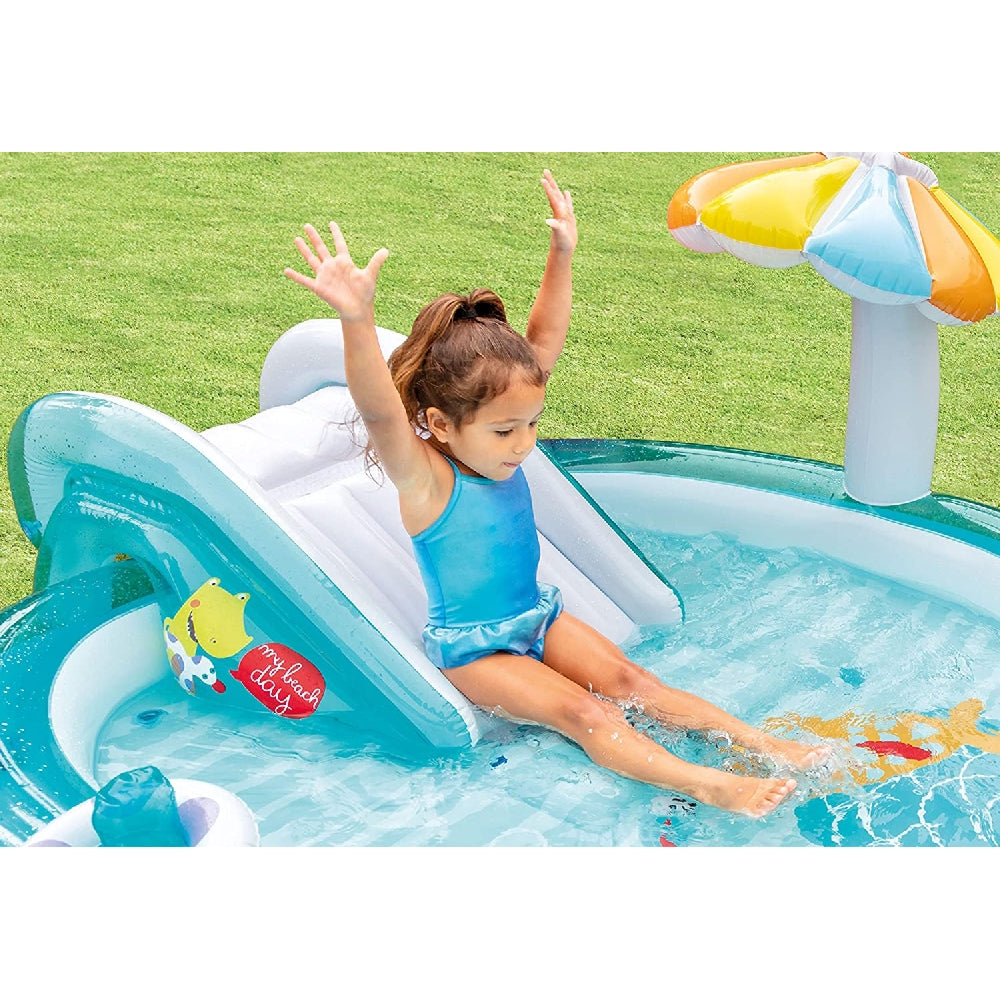 INTEX Gator Inflatable Play Center – Interactive Crocodile Water Park with Slide, Sprayer & Ring Toss - Image 6